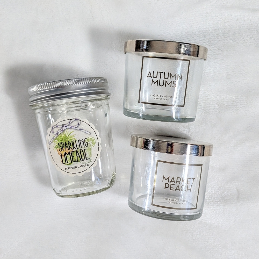 ❤️ Empty Single Wick Candle Jars With Lids